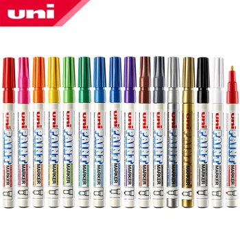 1 шт. набор UNI PX-21 маленькая Ручка для рисования, Подкрашивающая Ручка, 15 цветов, Водонепроницаемый Промышленный Не выцветающий Маркер для шин, Перманентная ручка для рисования