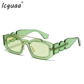 Прямоугольные брендовые дизайнерские мужские солнцезащитные очки для вождения Oculos De Sol Masculino, Квадратные солнцезащитные очки в стиле стимпанк для мужчин