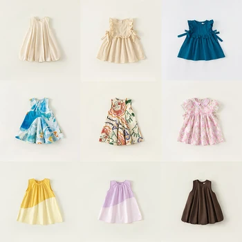 23 Летнее платье до н.э., новое платье-комбинация для девочек, платье трапециевидной формы, детское платье принцессы, платье с бутонами, розовое платье с разорванным цветком, платье принцессы