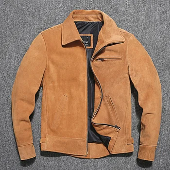 Tcyeek100% Куртки из натуральной кожи для Мужчин, Мужская весенняя куртка из натуральной Кожи, Мужские Модные пальто Giubotto Pelle Uomo Zm180