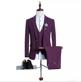 Новый бестселлер мужского костюма-тройки на заказ (пальто + брюки + жилет), мужской деловой официальный костюм, костюм Homme