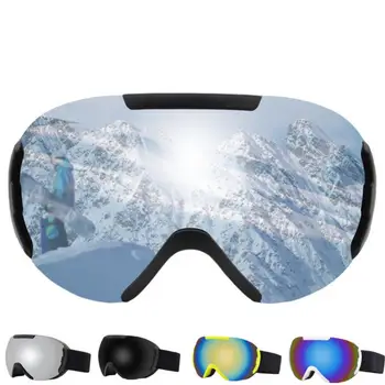 Поляризованные лыжные очки с двойными линзами для мужчин и женщин, лыжные очки с защитой от запотевания UV400, очки для катания на сноуборде, спортивные аксессуары