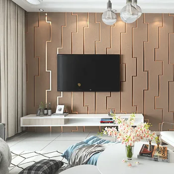 современные китайские бархатные обои, простая спальня, гостиная, 3D ТВ-фон, обои для стен оптом