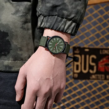 Светящийся Нейлоновый Ремешок Военных Часов Мужские Наручные Часы Армейские Наручные Кварцевые Спортивные Часы Relojes Para Hombre Relogio Masculino