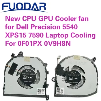 Новый процессор GPU Cooler вентилятор для Dell Precision 5540 XPS15 7590 Охлаждение ноутбука 0F01PX 0V9H8N