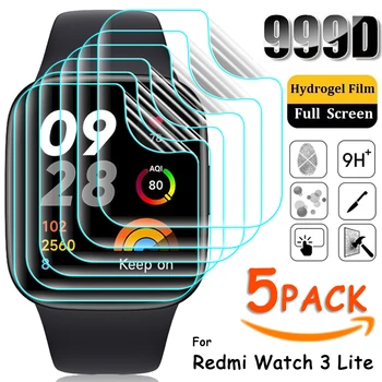 Для Xiaomi Redmi Watch 3 Lite HD Изогнутая Гидрогелевая Пленка Samrtwatch Screen Protector Пленки Мягкий Защитный Чехол для Watch 3 Lite