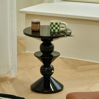 Черный Круглый деревянный Журнальный столик, журнальный столик в современном минималистском стиле, украшение гостиной, Салон мебели Tafel House