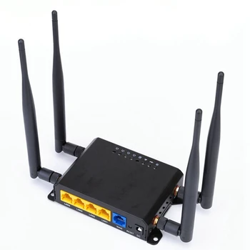 Точка доступа Wi-Fi маршрутизатора Openwrt 12V GSM LTE USB Wan 4XLAN 4X Антенна Со слотом для SIM-карты, штепсельная вилка США