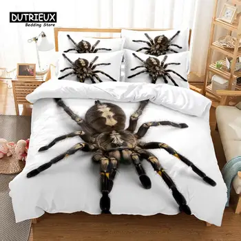 Набор пододеяльников с пауками и животными, модный комплект постельного белья, мягкий удобный дышащий пододеяльник, для декора спальни, гостевой комнаты