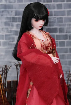 Новое Поступление, 1/4 Китайское Древнее красное платье, кукольное платье BJD, Аксессуары для игрушек для девочек