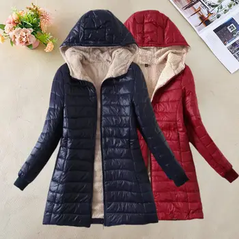Стильное женское пальто средней длины, удобное пальто с капюшоном, однотонная осенне-зимняя куртка средней длины, ветрозащитная