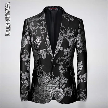 Мужские блейзеры с цветочной вышивкой VAGUELETTE, Блейзер с рисунком, Сценическая куртка для певцов, Вечерние Мужские куртки, пальто L-6XL