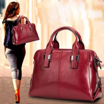 Женские сумки из масляно-восковой кожи, женские сумки из натуральной кожи, сумки-тоут, сумки-мессенджеры, Высококачественная дизайнерская сумка класса Люкс, Брендовая сумка