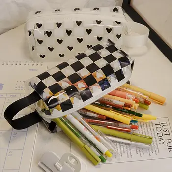 Вместительные Студенческие Канцелярские принадлежности в Корейском стиле, Школьные принадлежности, Настольные сумки для хранения, чехол для карандашей, канцелярская сумка, пенал