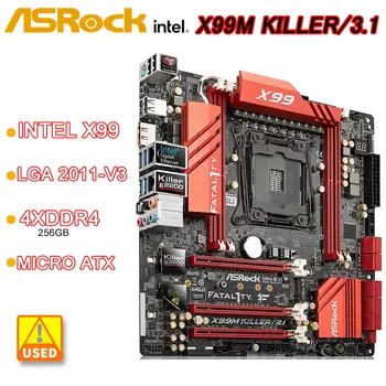 Материнская плата X99 ASRock X99M KILLER/3.1 LGA 2011-3 4xDDR4 256GB USB 2.0 Micro ATX для Intel Core i7 и 22-ядерного процессора Xeon