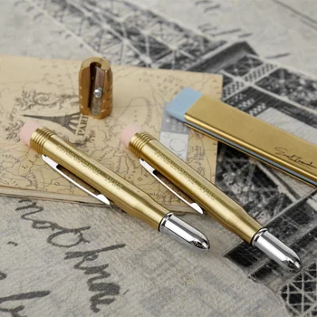 Fromthenon Traveler's Латунный карандаш Металлические канцелярские принадлежности Красивая серия канцелярских принадлежностей для путешествий в стиле Ретро