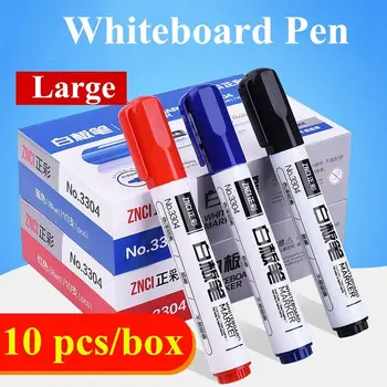 10 ручек / коробка, маркер для белой доски, легко протираемый быстросохнущий маркер на водной основе, повторяющаяся доска для письма, стираемая