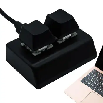 Механическая клавиатура Для ПК USB Проводные 2-Клавишные Игровые Клавиатуры Программирование Макроключей С подсветкой Обновленный Красный Переключатель с 4,9-футовым USB Type-C