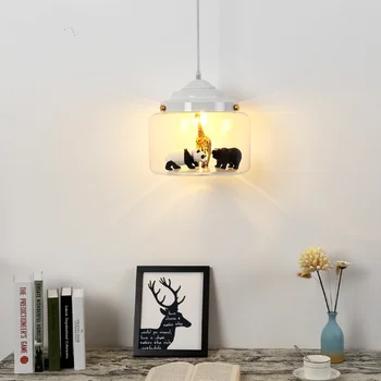 геометрический подвесной светильник промышленное освещение регулируемые подвесные светильники домашний декор стеклянная коробка светильник кухонный светильник блеск подвеска