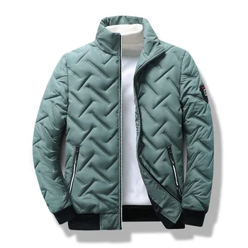 Зимняя ветрозащитная водонепроницаемая куртка 2022, Модное мужское пальто Parker с воротником-стойкой, Мужская хлопчатобумажная одежда, куртка на молнии с подкладкой