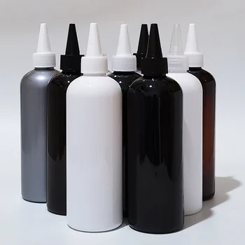 300 мл, пустые пластиковые бутылки для лосьона для воды с закручивающейся крышкой, контейнеры для упаковки жидкости, Контейнер для клея, Белый, черный, серый, коричневый