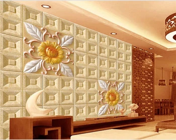 Beibehang Настраивает любой размер 3 d обоев для гостиной, современные настенные обои нефритовые скульптурные картины обои для стен 3 d