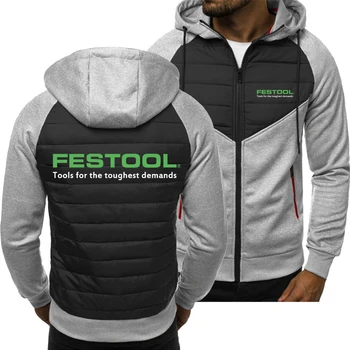 Новая весенне-осенняя толстовка с капюшоном Festool Tools, мужские модные спортивные повседневные кофты, Кардиган на молнии, куртка с длинным рукавом