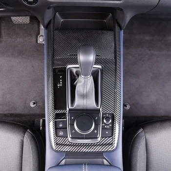 Для Mazda CX30 CX-30 2019 2020 2021 Центральная панель управления автомобиля из углеродного волокна ABS, отделка панели управления, Модификация интерьера коробки передач