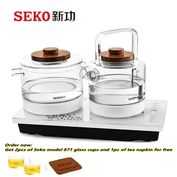 SEKO W6 220V Умный автоматический чайник с высоким содержанием боросиликатного стекла
