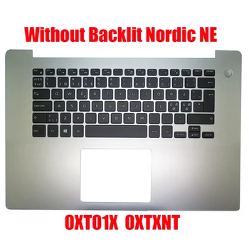 Nordic NE Подставка для Рук для Ноутбука DELL Для Inspiron 5580 5585 05P4P3 03HN4Y 0K8HH4 0XT01X 0N8CGC 0XTXNT Клавиатура Серебристо-Синяя Новая