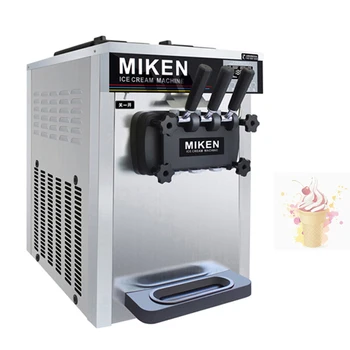 Коммерческая Машина Для Производства Мягкого Мороженого Электрическая Настольная Машина Для Производства Мороженого с 3 Вкусами, Торговый Автомат Sweet Cone Мощностью 1600 Вт