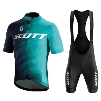 Комплект Джерси Scott Team Cycling 2023 Мужская Летняя Одежда для Велоспорта MTB Race С Коротким рукавом Ropa Ciclismo Для верховой Езды на открытом воздухе