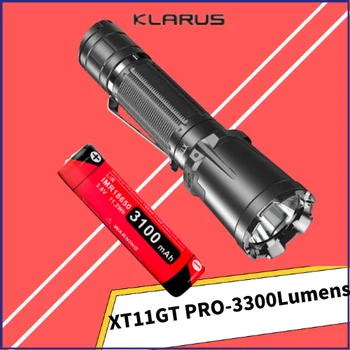 Klarus XT11GT Pro V2.0 Перезаряжаемый тактический фонарь 3300 Люмен для самообороны Trcoh Light С батареей 3100mAh