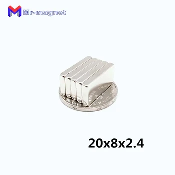 50шт 20x8x2,4 мм Супер сильный неодимовый магнит 20 мм x 8 мм x 2,4 мм 20x8x2,4, неодимовый магнит 20*8*2.4 мм магниты 20*8*2.4