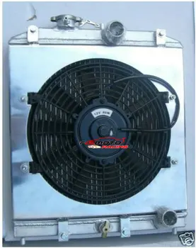 Алюминиевый Радиатор водяного Охлаждения Для Honda Civic EK EG B16 B18 1992-2000 MT + кожух и вентилятор 93 94 95 96 97 98