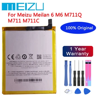 3090 мАч BA711 Mei zu 100% Оригинальный Аккумулятор Для Meizu Meilan 6 M6 M711Q M711 M711C Аккумуляторы для мобильных телефонов + Инструменты