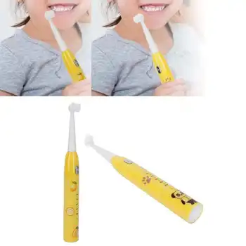 Детская электрическая зубная щетка с мультяшным рисунком с ручкой USB-зарядка Зубная щетка для детей