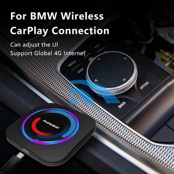 Автомобильный Carplay Ai Box Android 10 Система Iptv Netflix Youtube Встроенный GPS подключи и играй 4G Lte Двойной Bluetooth для BMW
