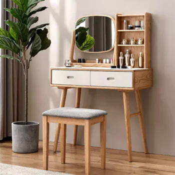 Зеркальный шкаф для хранения туалетных принадлежностей Современный Роскошный Угловой ящик Столик для Макияжа Тумбочки Мебель для спальни Tavolo Da Trucco LJ50DT