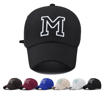 Бейсболка, бейсболка с откидной спинкой, Солнцезащитная шляпа, весенне-осенняя бейсболка, спортивная кепка, кепка с буквой M, кепка в стиле хип-хоп, облегающие шляпы для мужчин и женщин