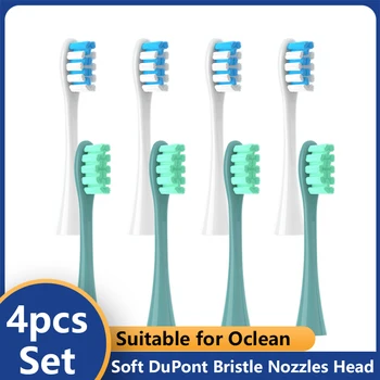 4 шт. для Oclean X/X PRO/Z1/F1 Мягкие сменные головки DuPont Головки для щеток Звуковые Электрические насадки для зубных щеток 8 цветов
