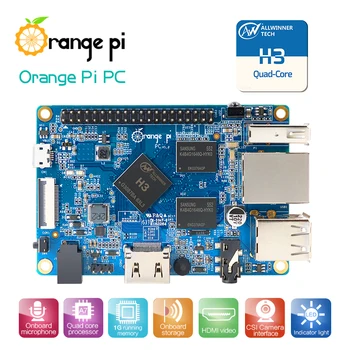 Четырехъядерный компьютер Orange Pi PC 1GB H3 с поддержкой Android, Ubuntu, Debian, одноплатный компьютер