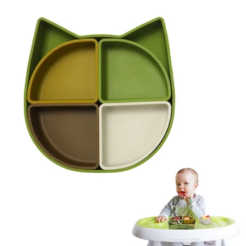 Силиконовая посуда для детей, столовые приборы для животных и котенка, Силиконовая тарелка для еды, миска для кормления рисом, детские вещи, подарки