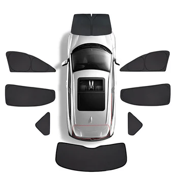Для Toyota Land Cruiser 200 2008-2018 Черный полностью светонепроницаемый автомобильный солнцезащитный козырек на боковое окно, солнцезащитные шторы с защитой от ультрафиолетового излучения
