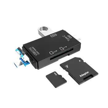 Кард-ридер Multi in 1 USB Type-c, высокоскоростной Адаптер для чтения карт U-диска/Micro-SD/ TF для телефона All in 1