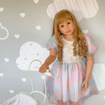 120 см Для детей 5-6 лет, кукла для девочек-блондинок, Креативные и персонализированные украшения для детской одежды, модель куклы-симулятора