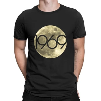 Новая футболка, Посвященная 50-летию Высадки Аполлона 11 1969 на Луну, Черная рубашка, Новая Летняя Уличная мужская модная футболка с однотонным логотипом