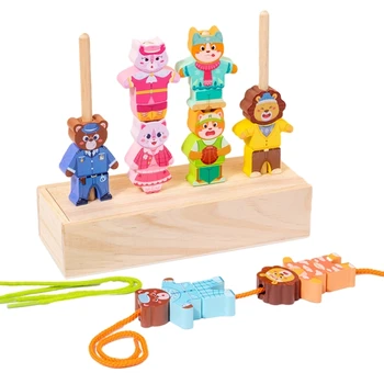 Игрушка для одевания малышей D7WF, мультяшный блок для укладки, игрушка для детей, подарок на день рождения