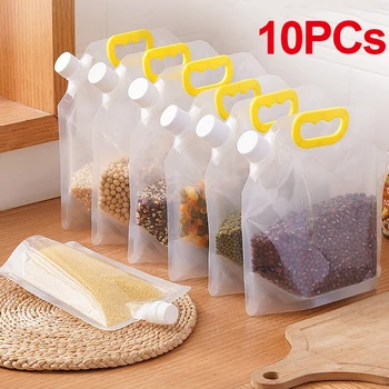 10 шт. Портативная сумка для упаковки пищевых продуктов, Зерновая герметичная сумка, защищенная от насекомых, Влагостойкая, свежая сумка для хранения на кухне