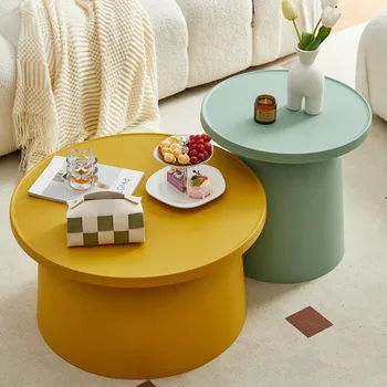 Журнальный столик MOMO в скандинавском стиле для гостиной с грибами, маленькая квартира, круглый пластиковый приставной столик, прикроватный столик, диван, приставной столик